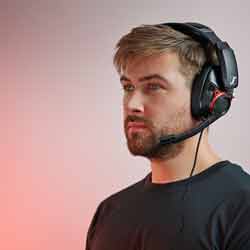 Guy wearing gaming headset